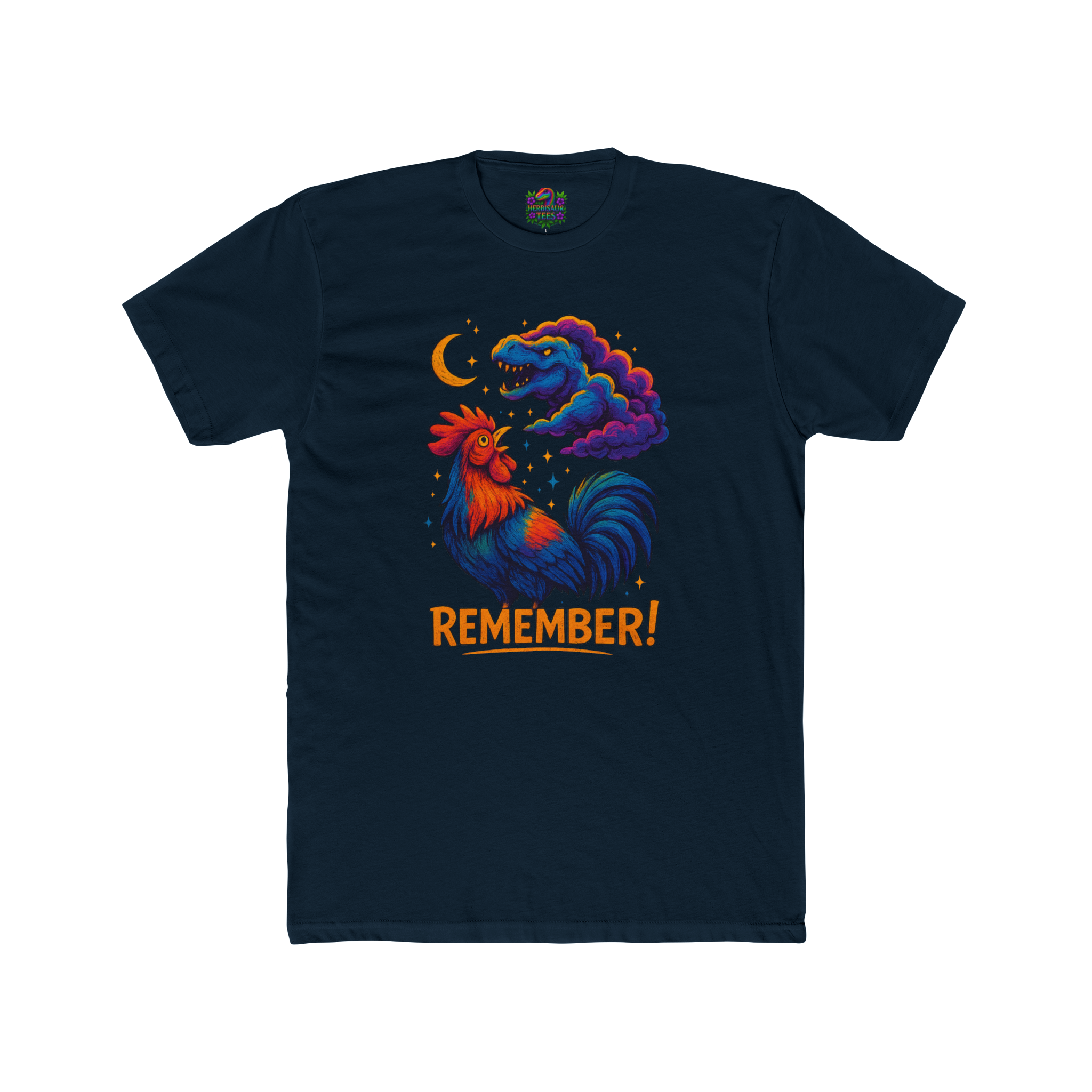 REMEMBER! Graffiti Rooster & TRex Cloud Tee | Next Level 3600 Unisex Cotton Tee