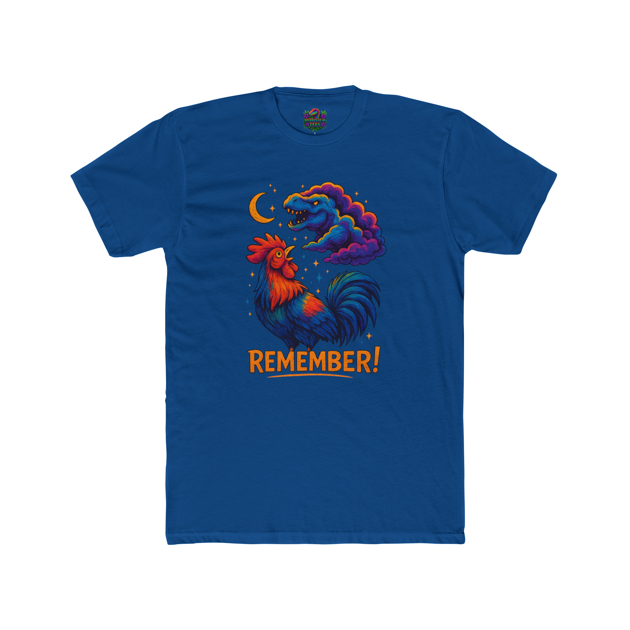 REMEMBER! Graffiti Rooster & TRex Cloud Tee | Next Level 3600 Unisex Cotton Tee