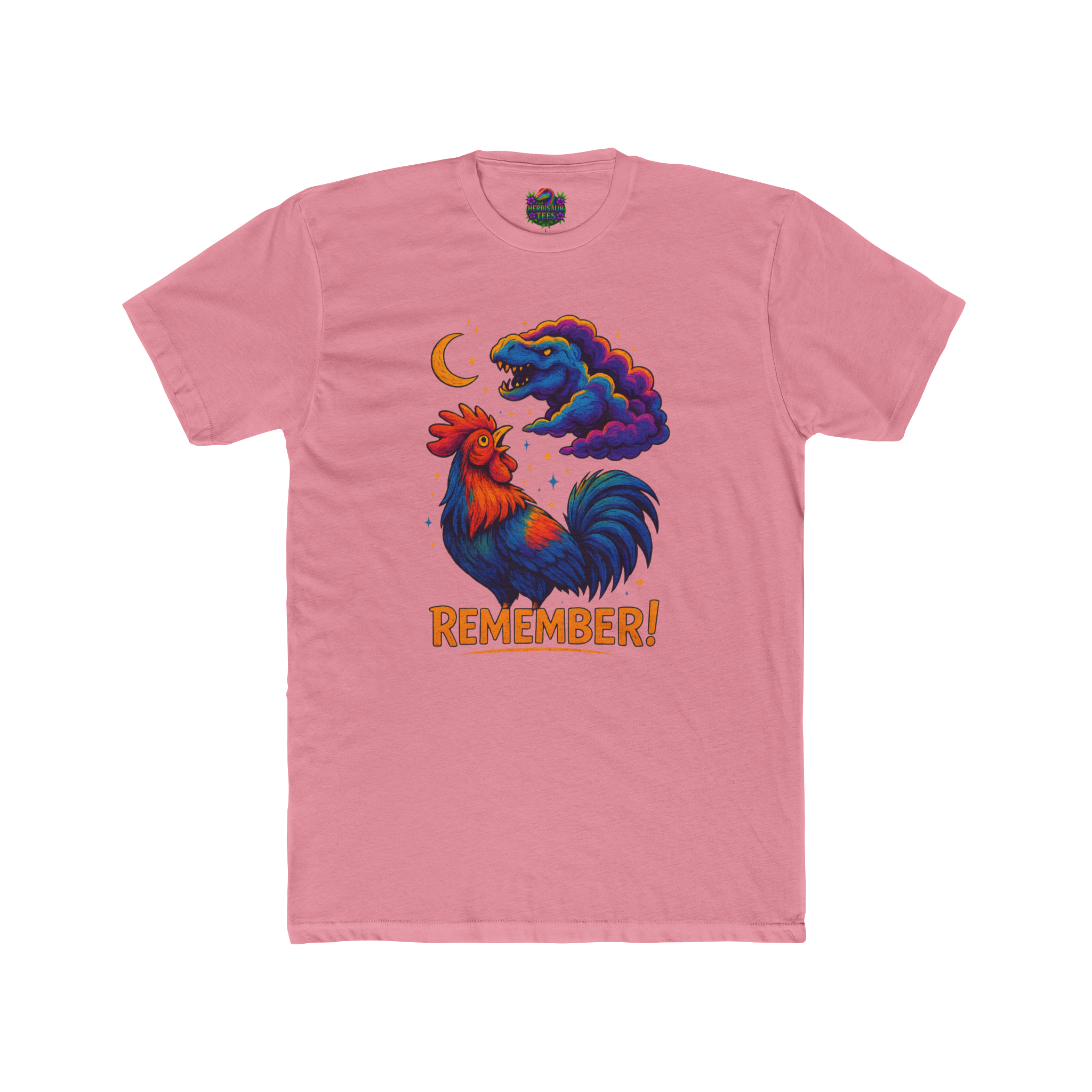 REMEMBER! Graffiti Rooster & TRex Cloud Tee | Next Level 3600 Unisex Cotton Tee