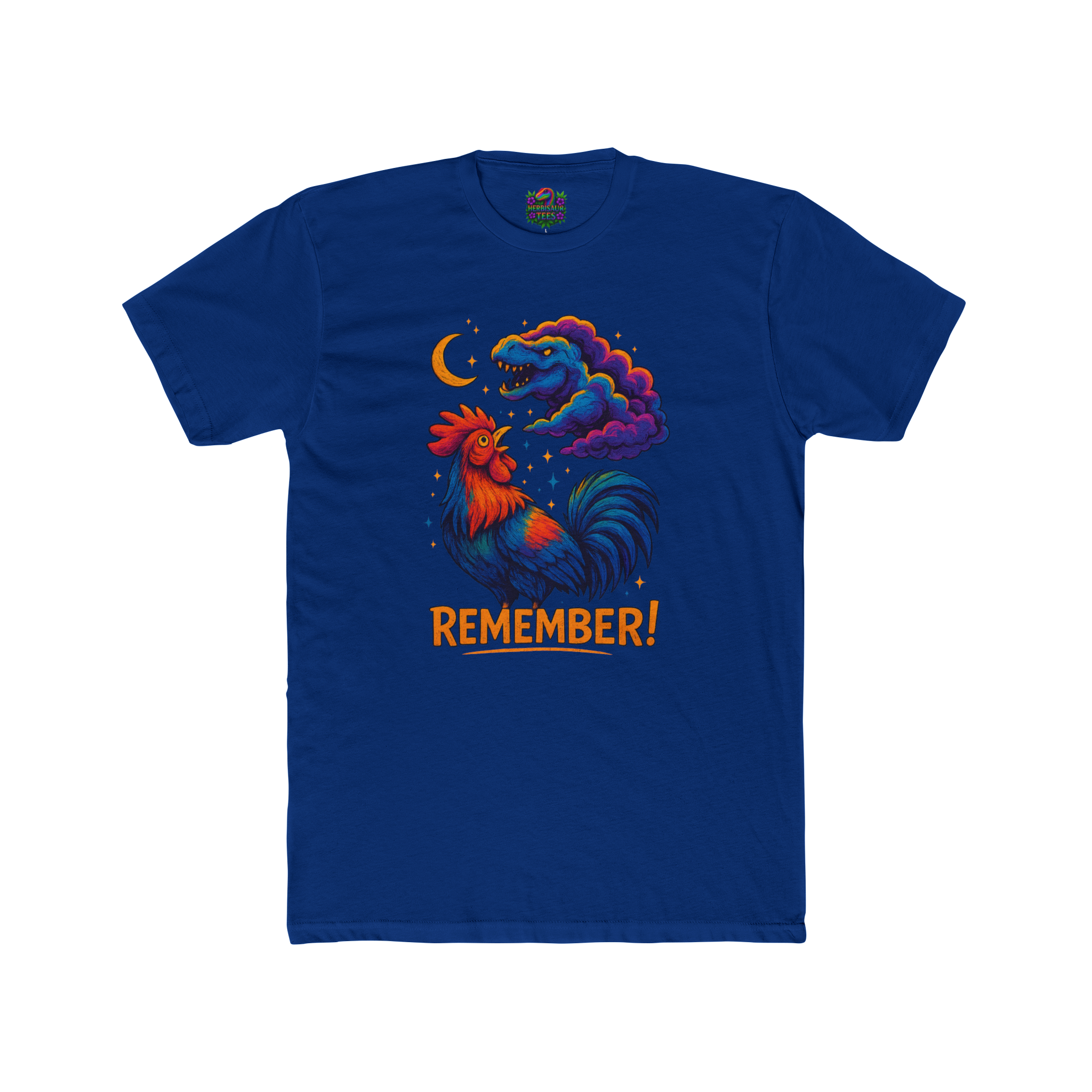 REMEMBER! Graffiti Rooster & TRex Cloud Tee | Next Level 3600 Unisex Cotton Tee