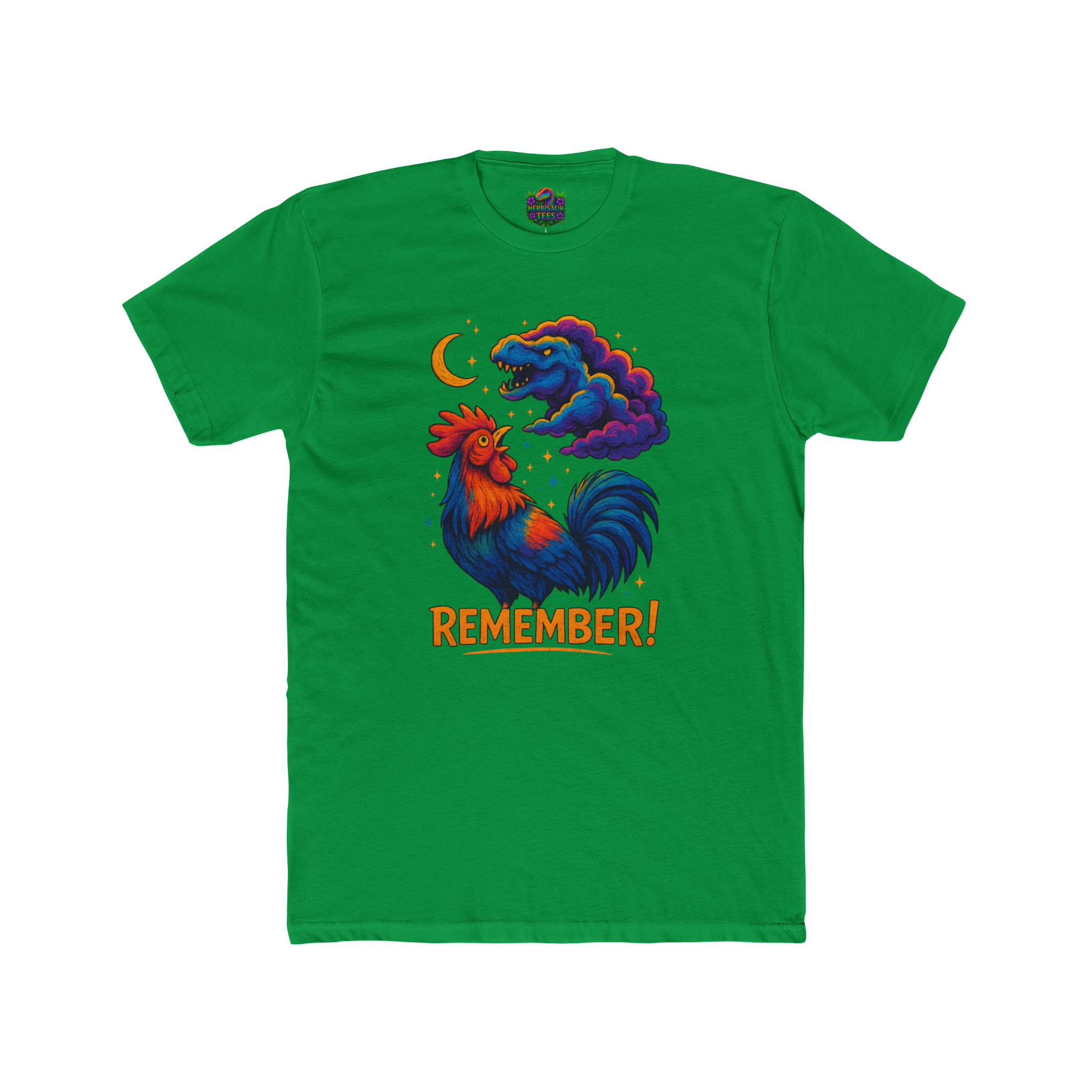 REMEMBER! Graffiti Rooster & TRex Cloud Tee | Next Level 3600 Unisex Cotton Tee