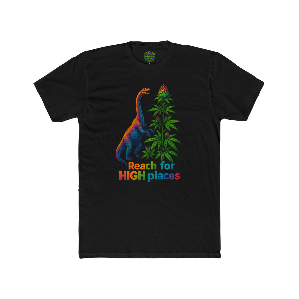 Reach for High Places Brachiosaurus 420 Tee | Next Level 3600 Unisex Cotton Tee (18+)