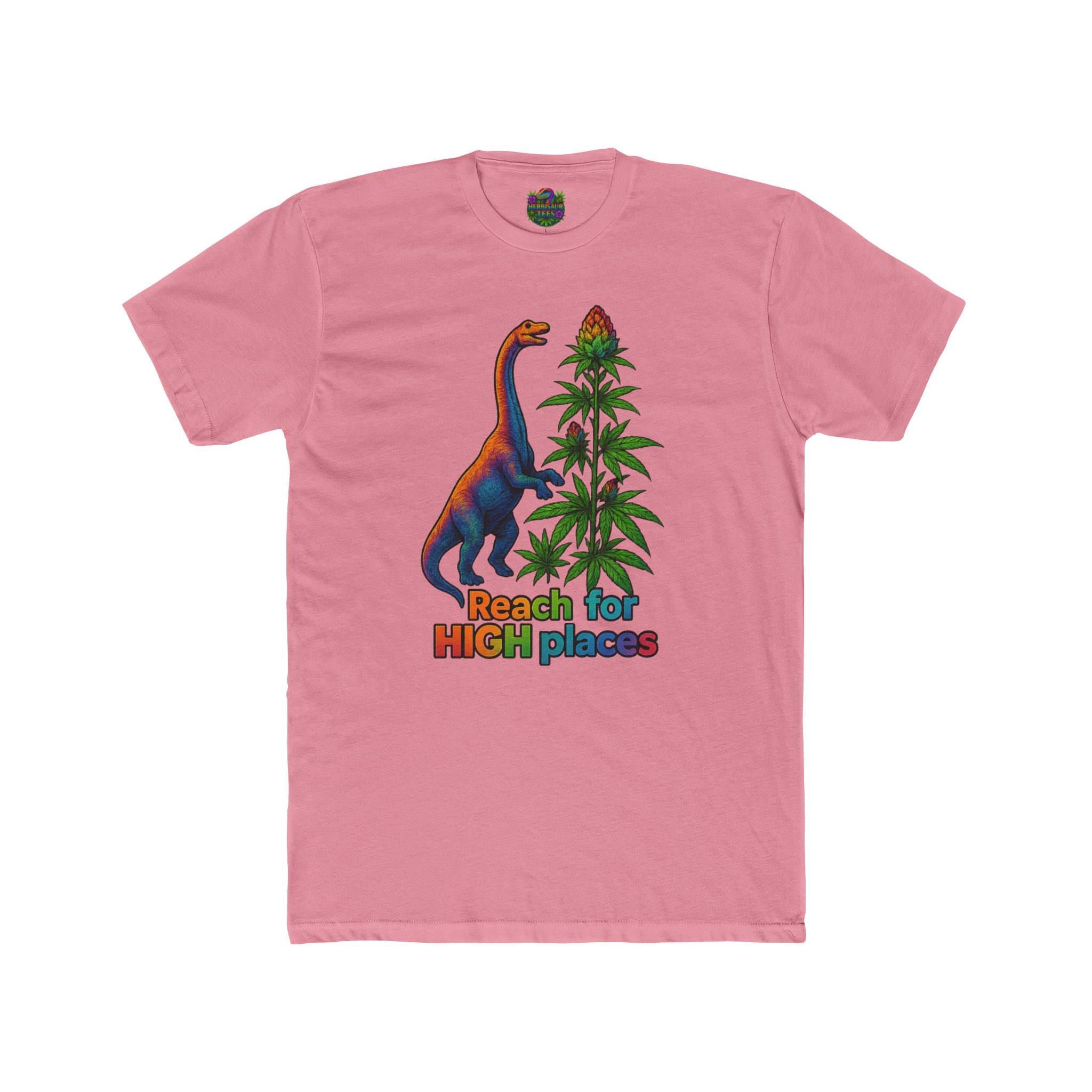 Reach for High Places Brachiosaurus 420 Tee | Next Level 3600 Unisex Cotton Tee (18+)