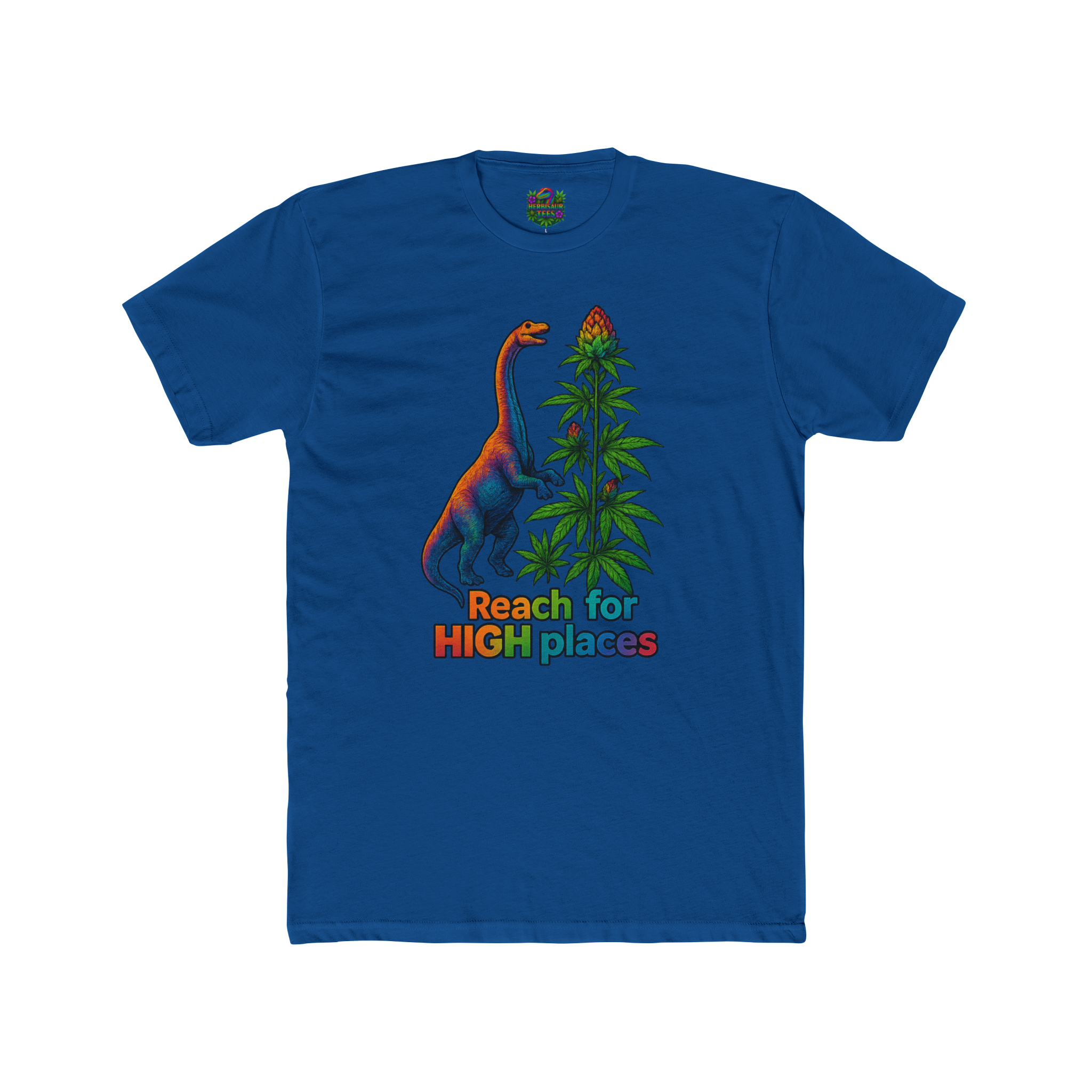 Reach for High Places Brachiosaurus 420 Tee | Next Level 3600 Unisex Cotton Tee (18+)