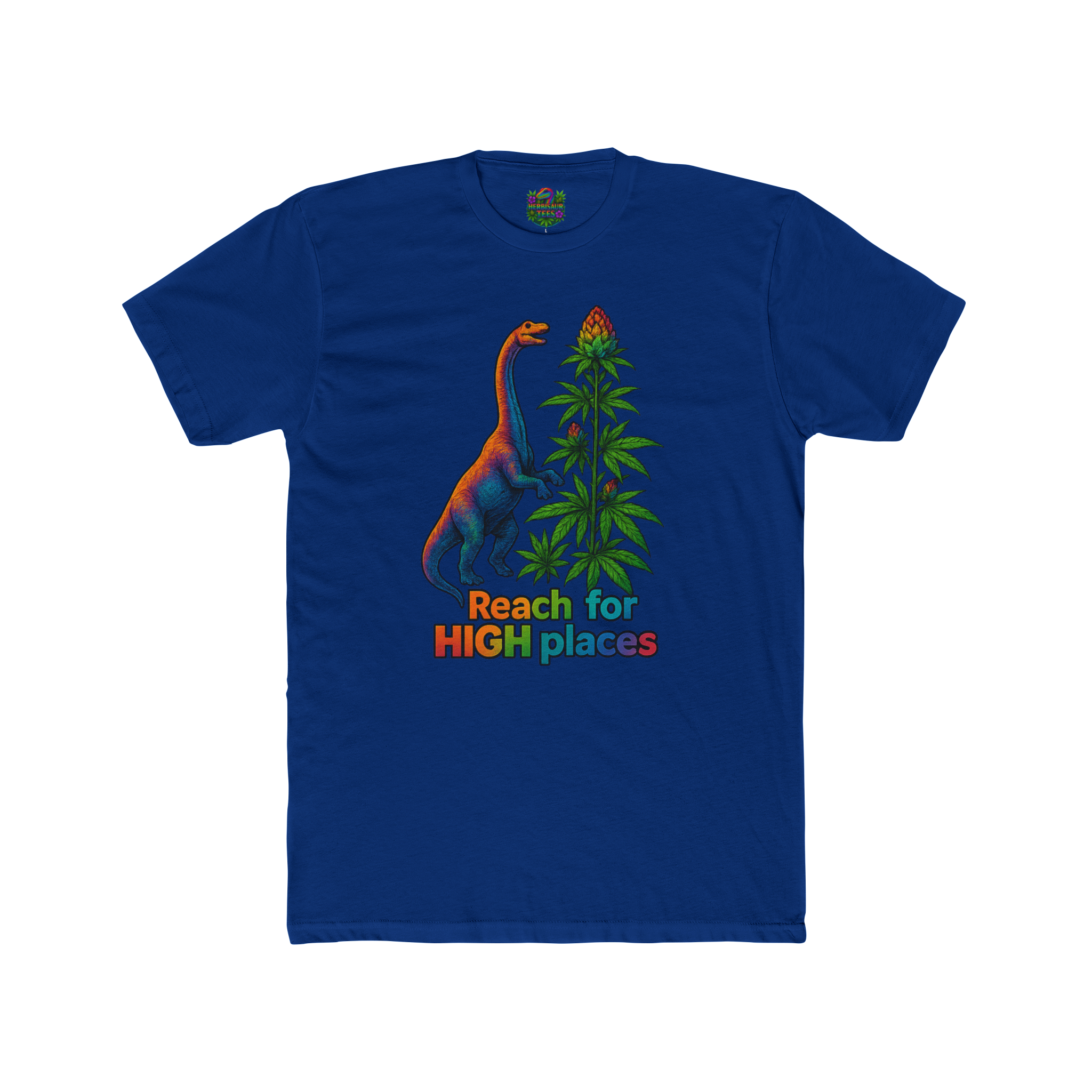 Reach for High Places Brachiosaurus 420 Tee | Next Level 3600 Unisex Cotton Tee (18+)