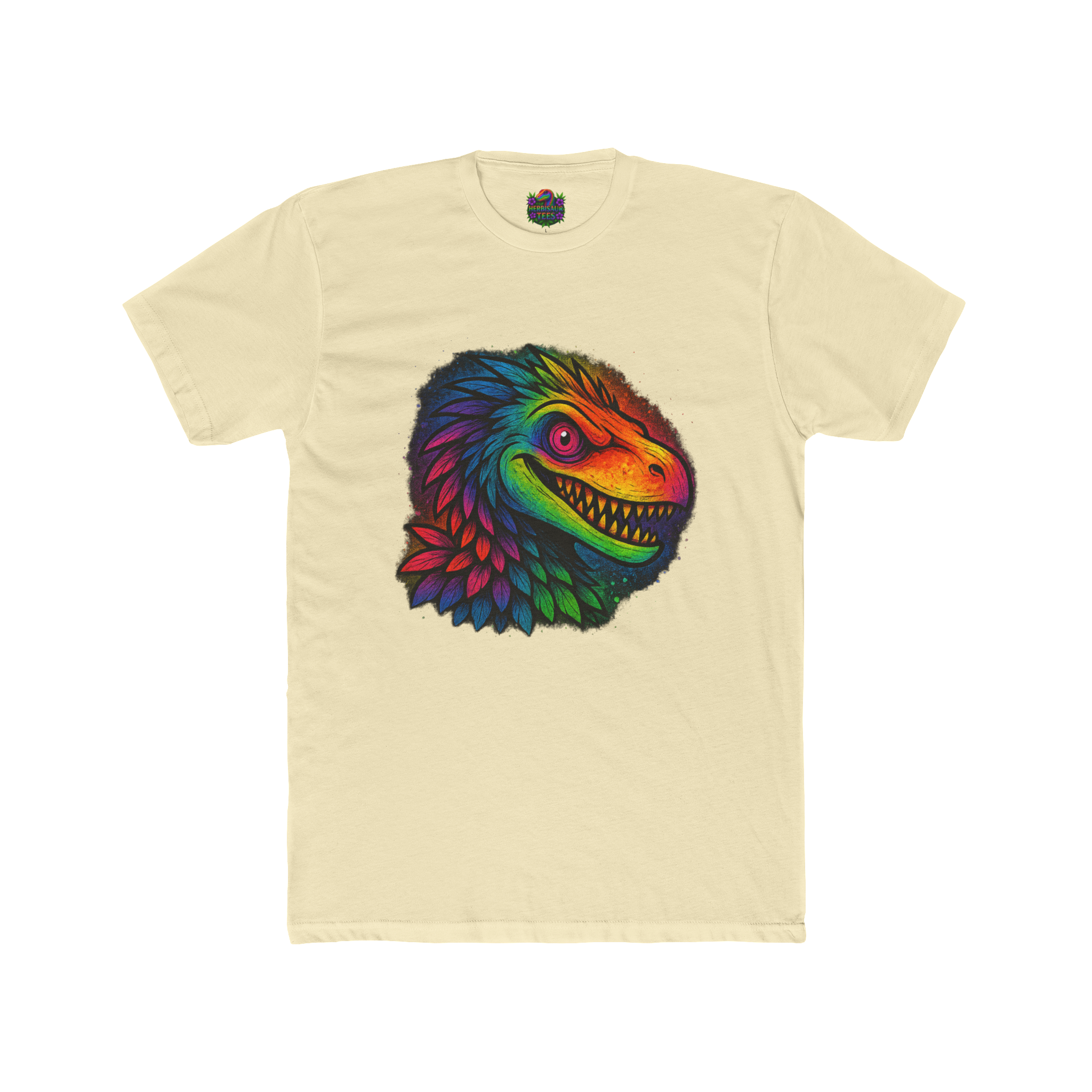 Sneering Rainbow Raptor Tee | Next Level 3600 Unisex Cotton Tee