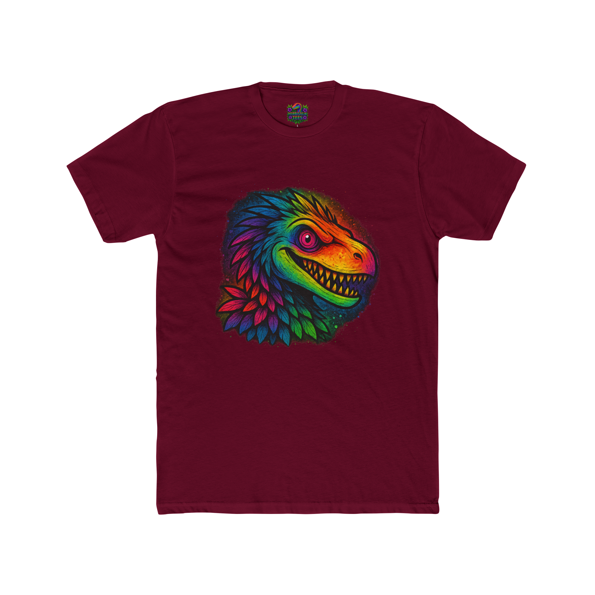 Sneering Rainbow Raptor Tee | Next Level 3600 Unisex Cotton Tee