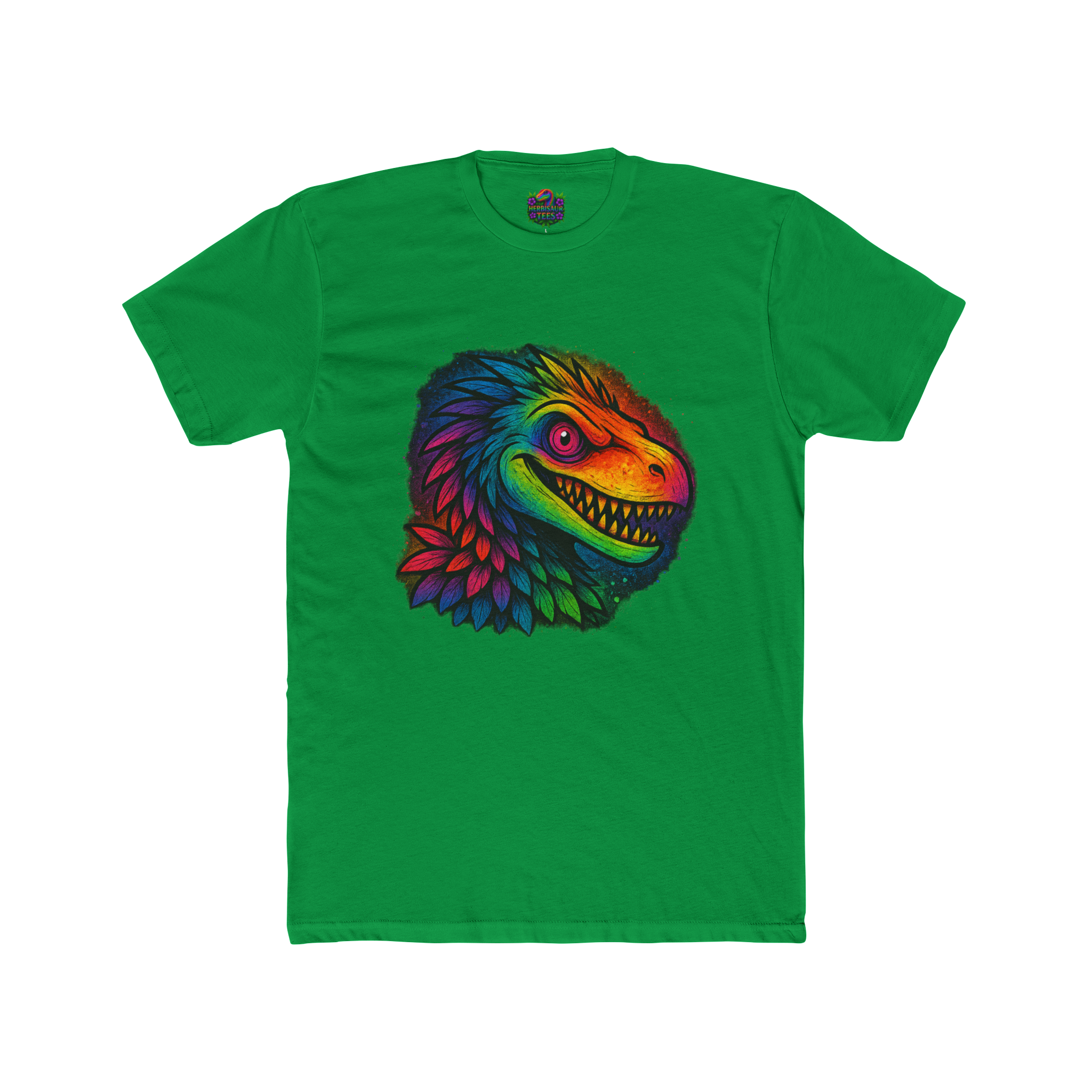 Sneering Rainbow Raptor Tee | Next Level 3600 Unisex Cotton Tee