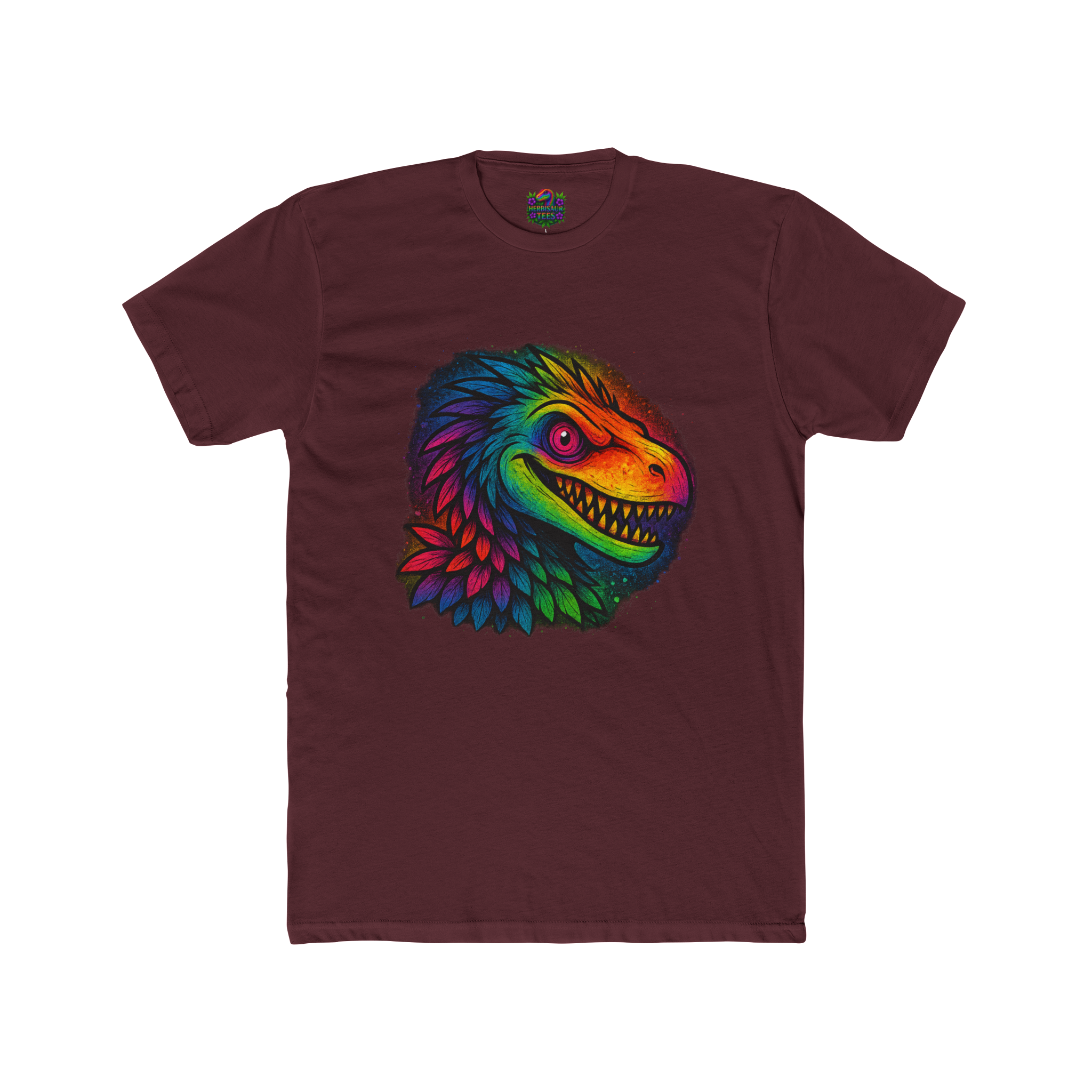 Sneering Rainbow Raptor Tee | Next Level 3600 Unisex Cotton Tee