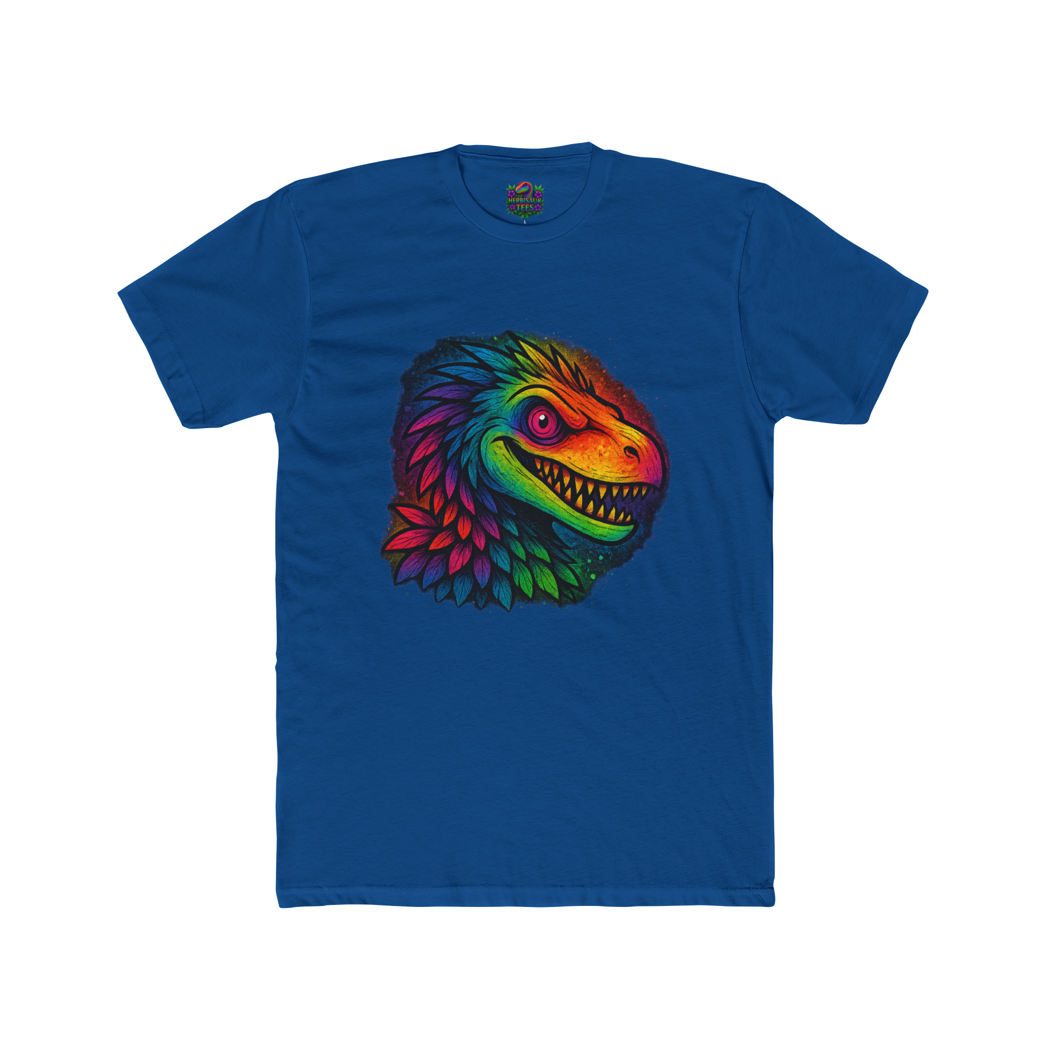 Sneering Rainbow Raptor Tee | Next Level 3600 Unisex Cotton Tee