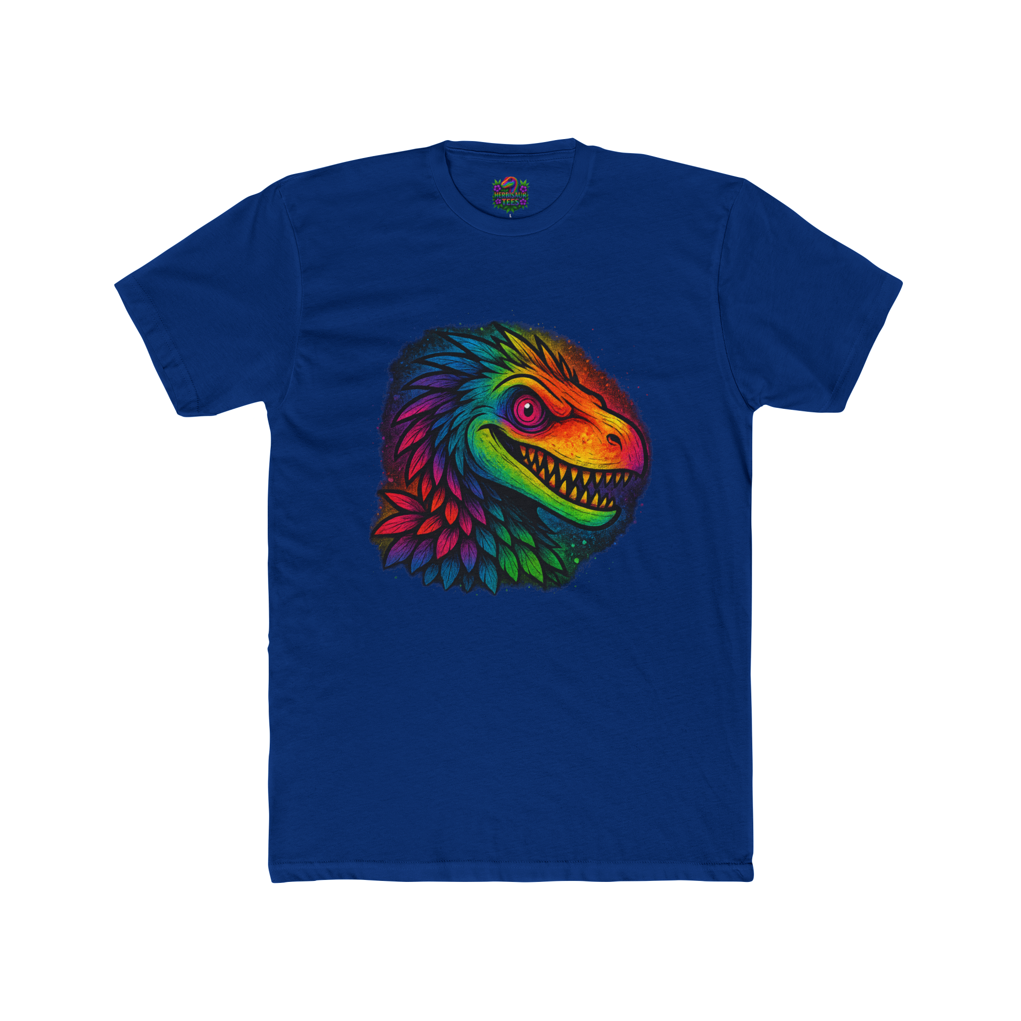 Sneering Rainbow Raptor Tee | Next Level 3600 Unisex Cotton Tee