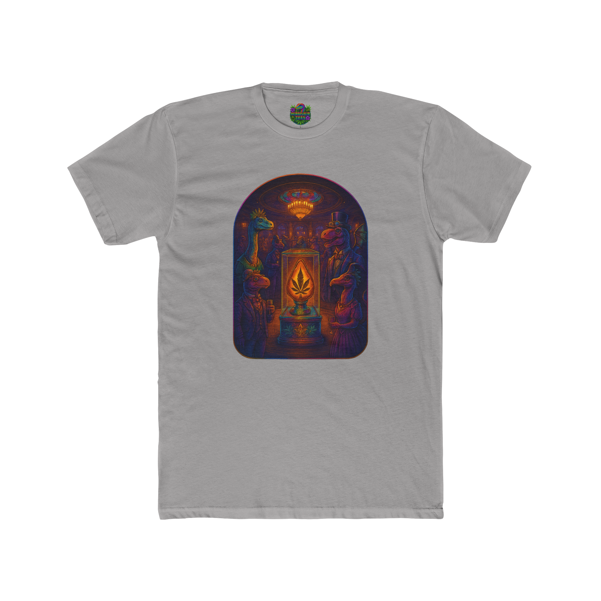 Colorful Dapper Dinos' Club 420 Tee | Next Level 3600 Unisex Cotton Tee (18+)