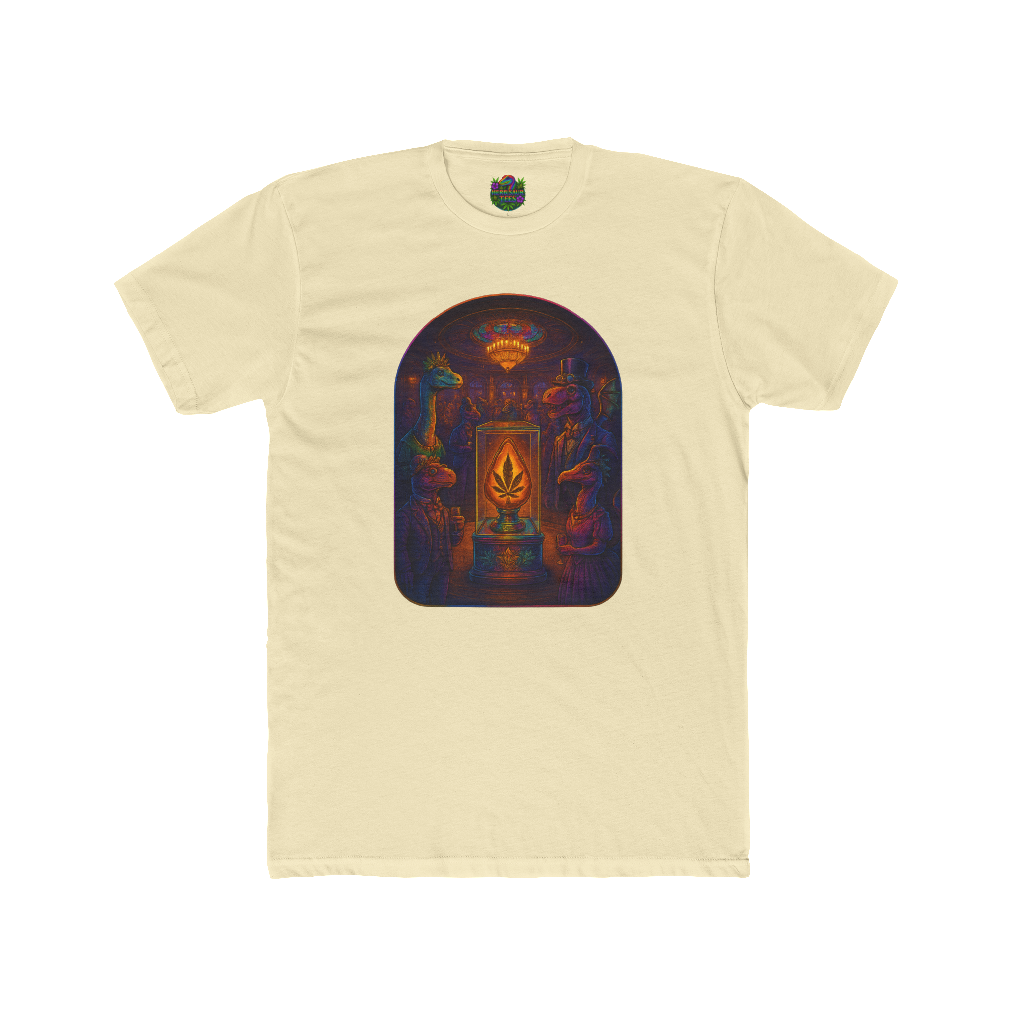 Colorful Dapper Dinos' Club 420 Tee | Next Level 3600 Unisex Cotton Tee (18+)