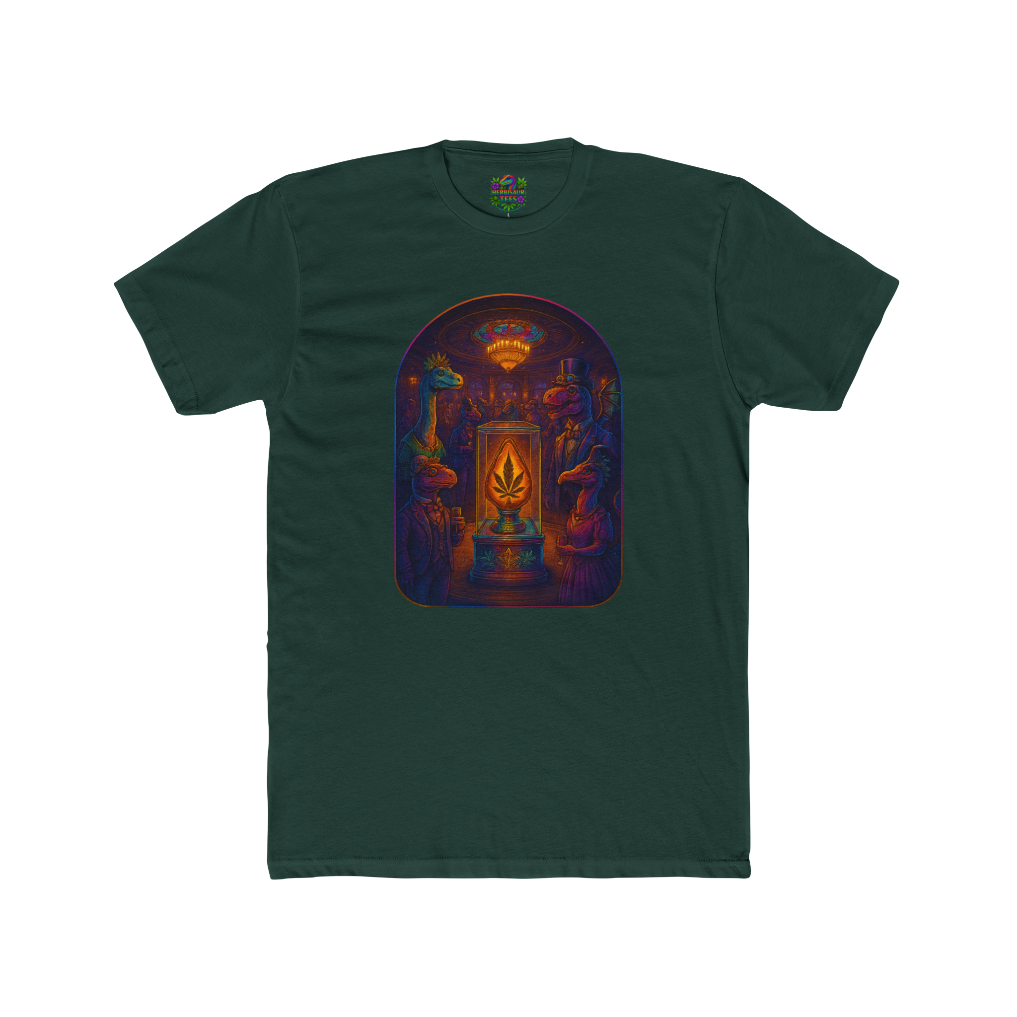 Colorful Dapper Dinos' Club 420 Tee | Next Level 3600 Unisex Cotton Tee (18+)