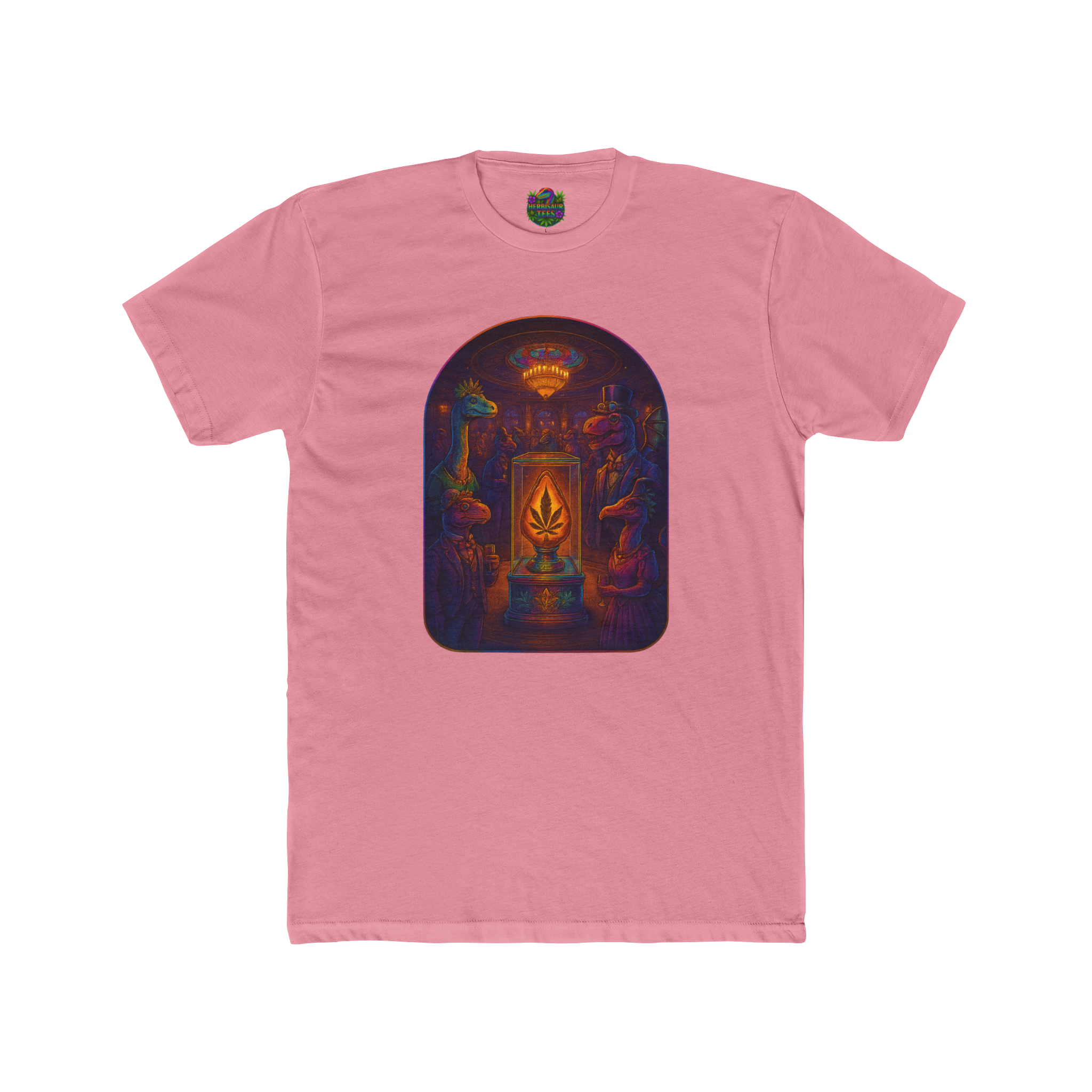 Colorful Dapper Dinos' Club 420 Tee | Next Level 3600 Unisex Cotton Tee (18+)
