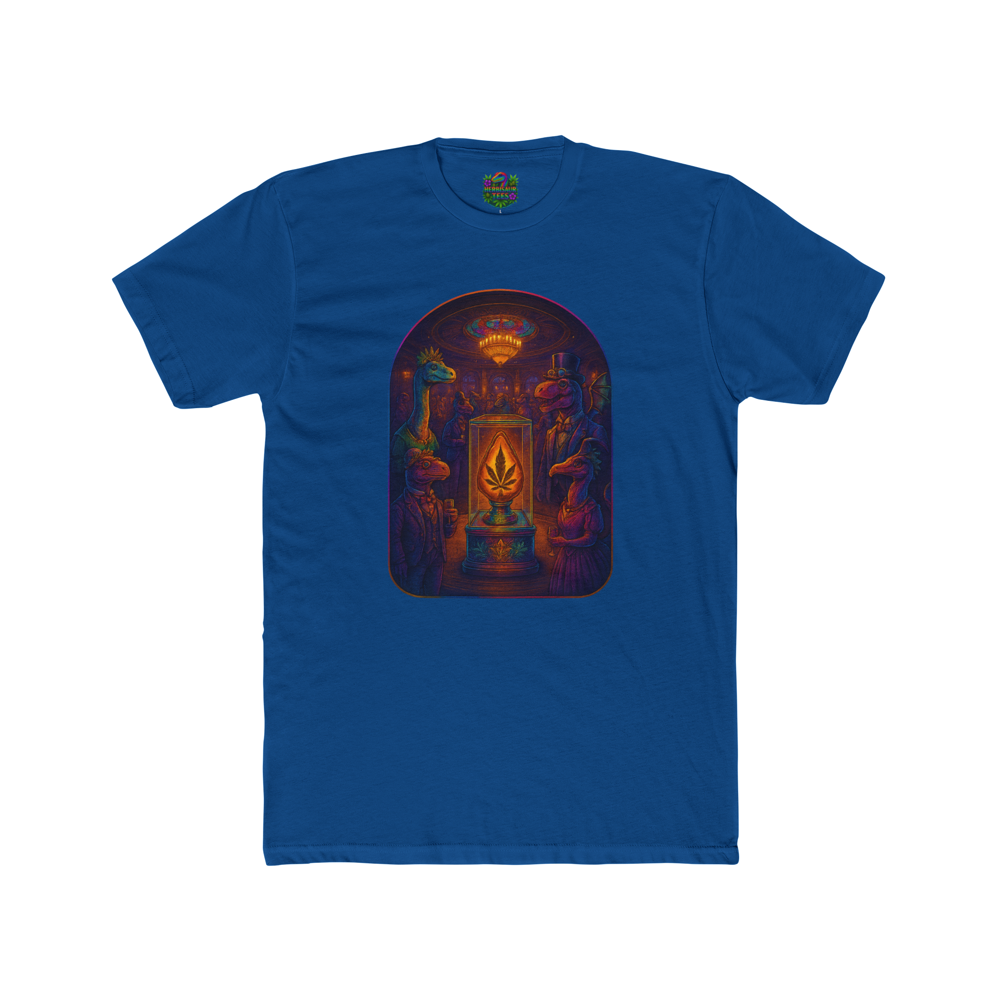 Colorful Dapper Dinos' Club 420 Tee | Next Level 3600 Unisex Cotton Tee (18+)