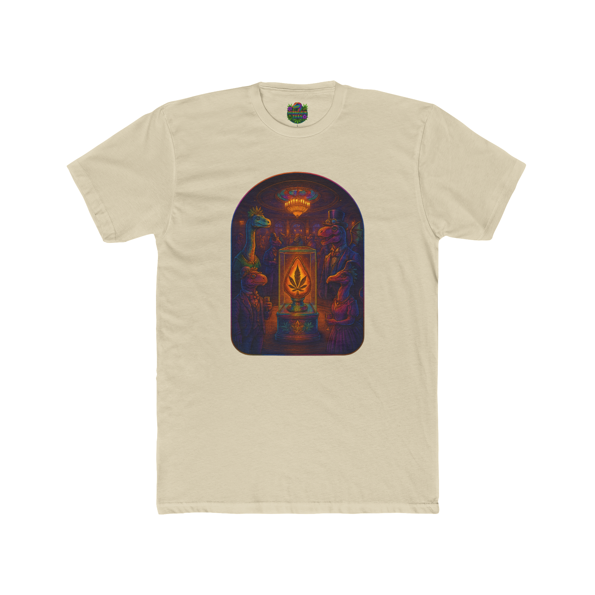 Colorful Dapper Dinos' Club 420 Tee | Next Level 3600 Unisex Cotton Tee (18+)