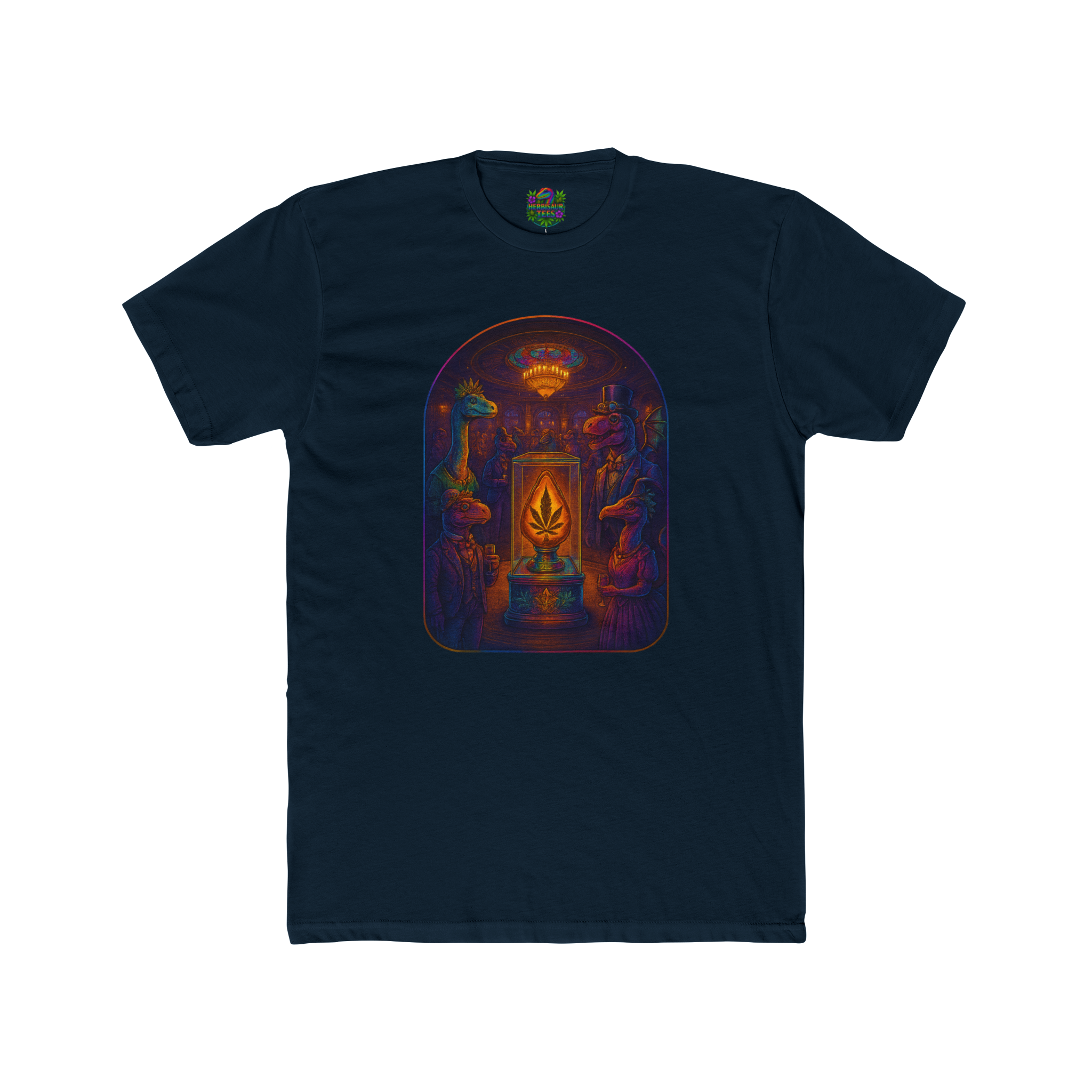 Colorful Dapper Dinos' Club 420 Tee | Next Level 3600 Unisex Cotton Tee (18+)