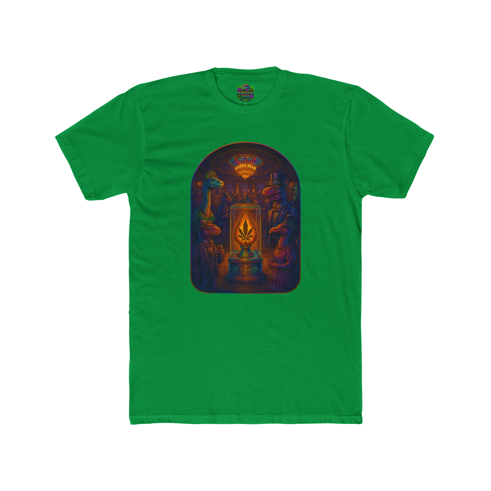 Colorful Dapper Dinos' Club 420 Tee | Next Level 3600 Unisex Cotton Tee (18+)