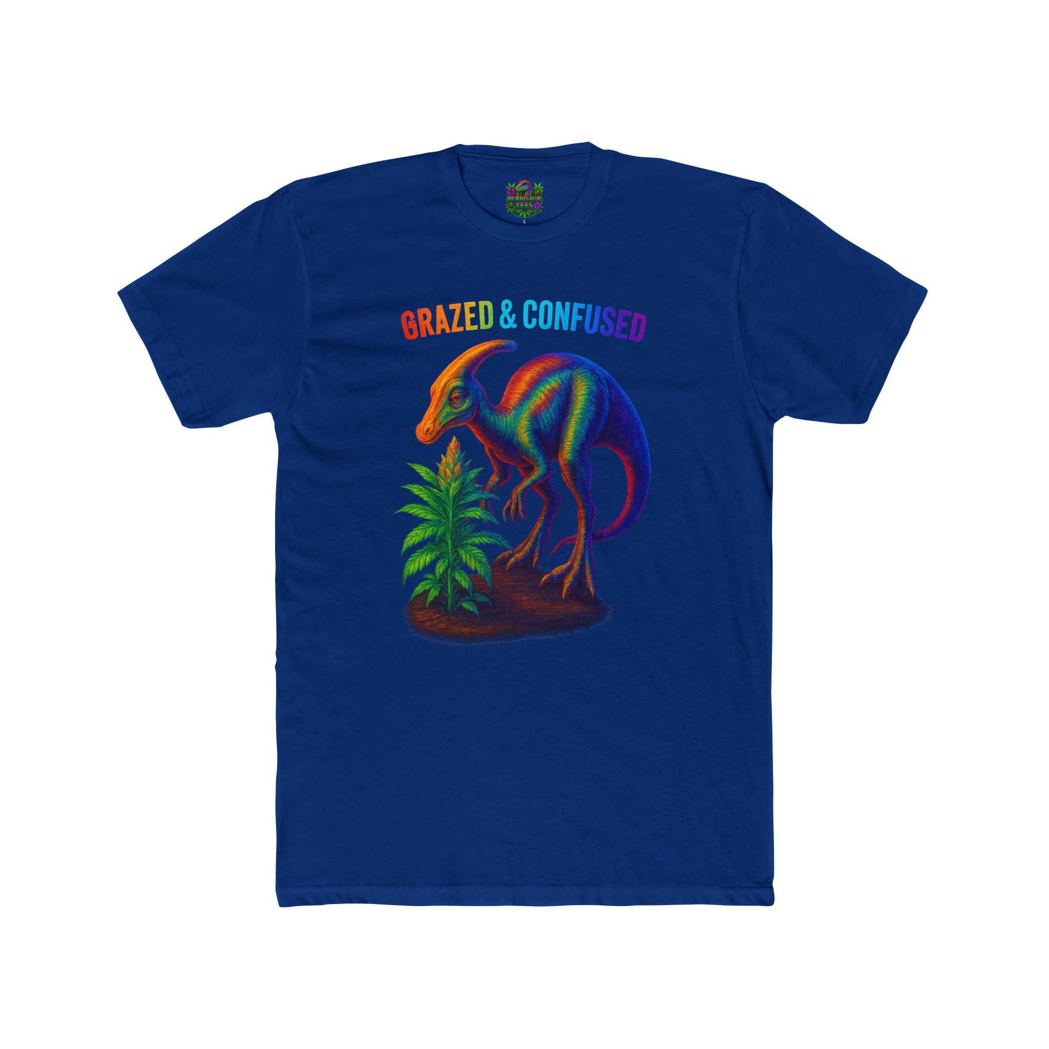 Grazed and Confused Parasaurolophus 420 Tee | Next Level 3600 Unisex Cotton Tee (18+)