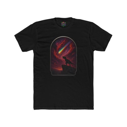 "Final Roar" Tyrannosaurus Rainbow Meteor Tee | Next Level 3600 Unisex Cotton Tee