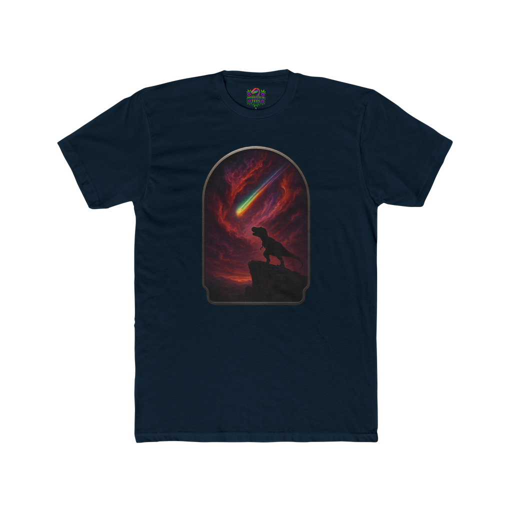"Final Roar" Tyrannosaurus Rainbow Meteor Tee | Next Level 3600 Unisex Cotton Tee