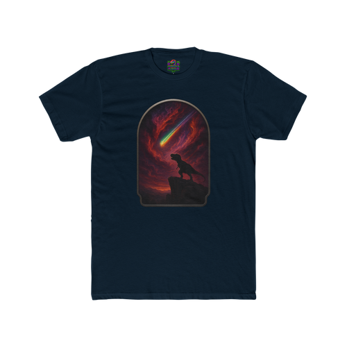 "Final Roar" Tyrannosaurus Rainbow Meteor Tee | Next Level 3600 Unisex Cotton Tee