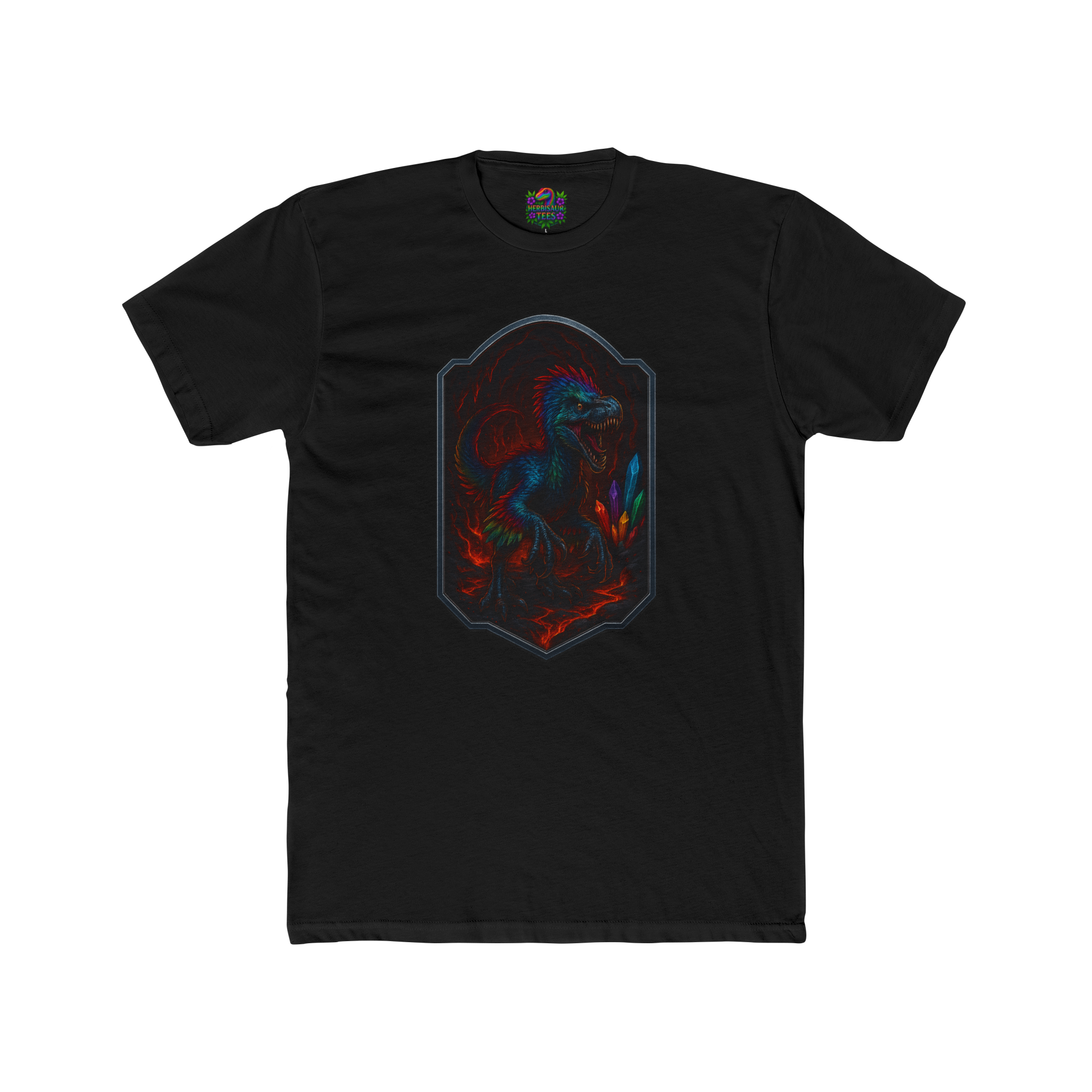 Magma Cavern Utahraptor Tee | Next Level 3600 Unisex Cotton Tee