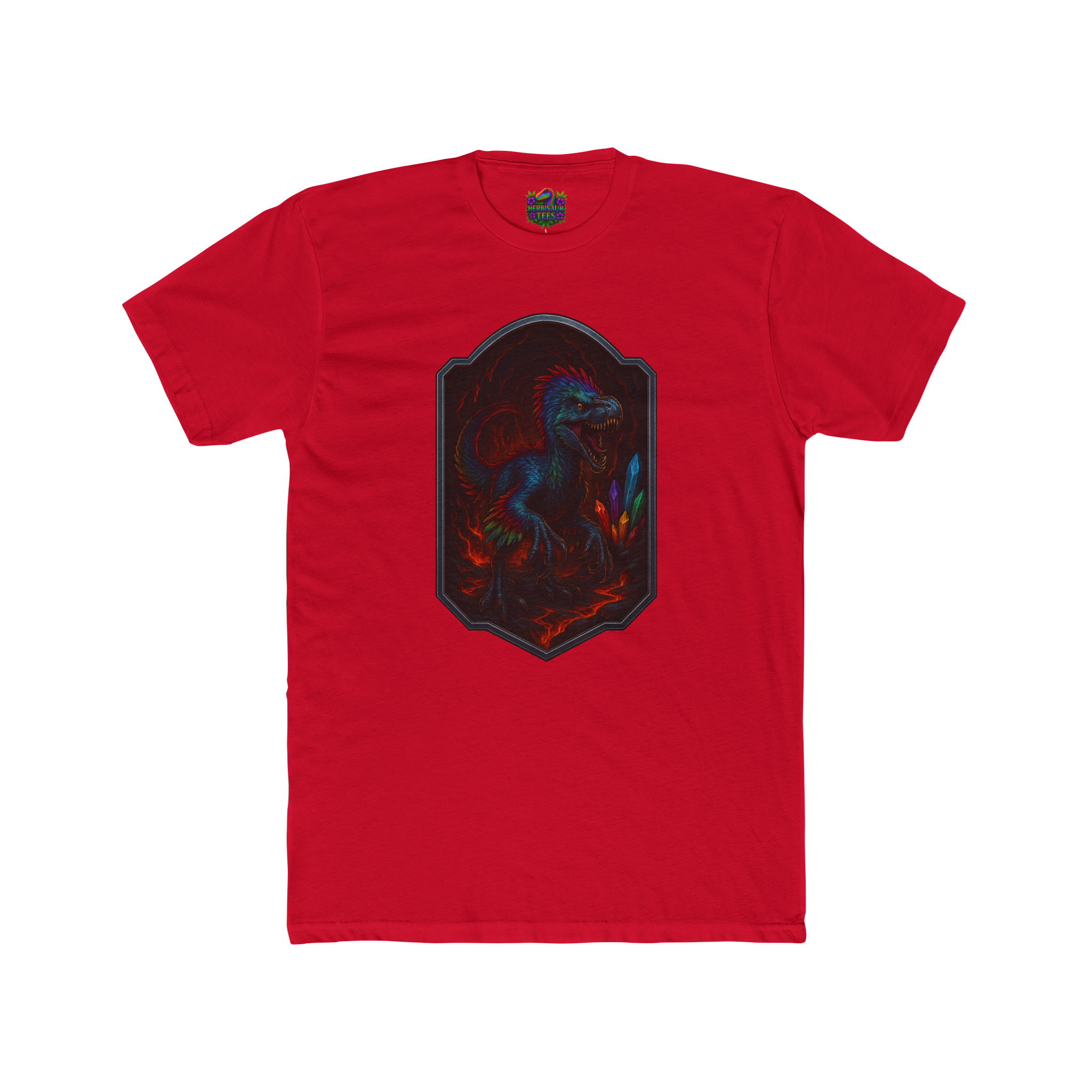 Magma Cavern Utahraptor Tee | Next Level 3600 Unisex Cotton Tee