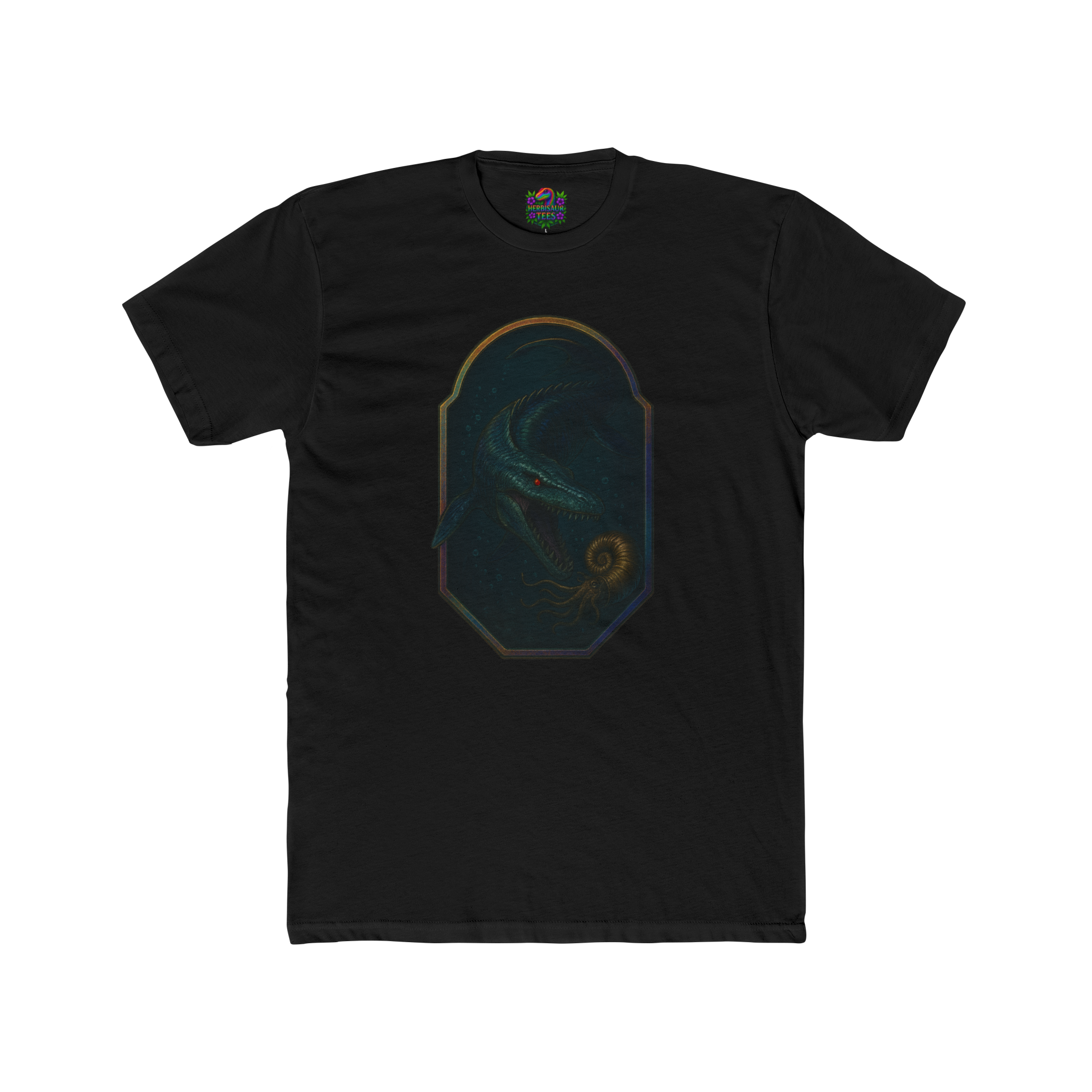 Mosasaurus & Ammonite Tee | Next Level 3600 Unisex Cotton Tee