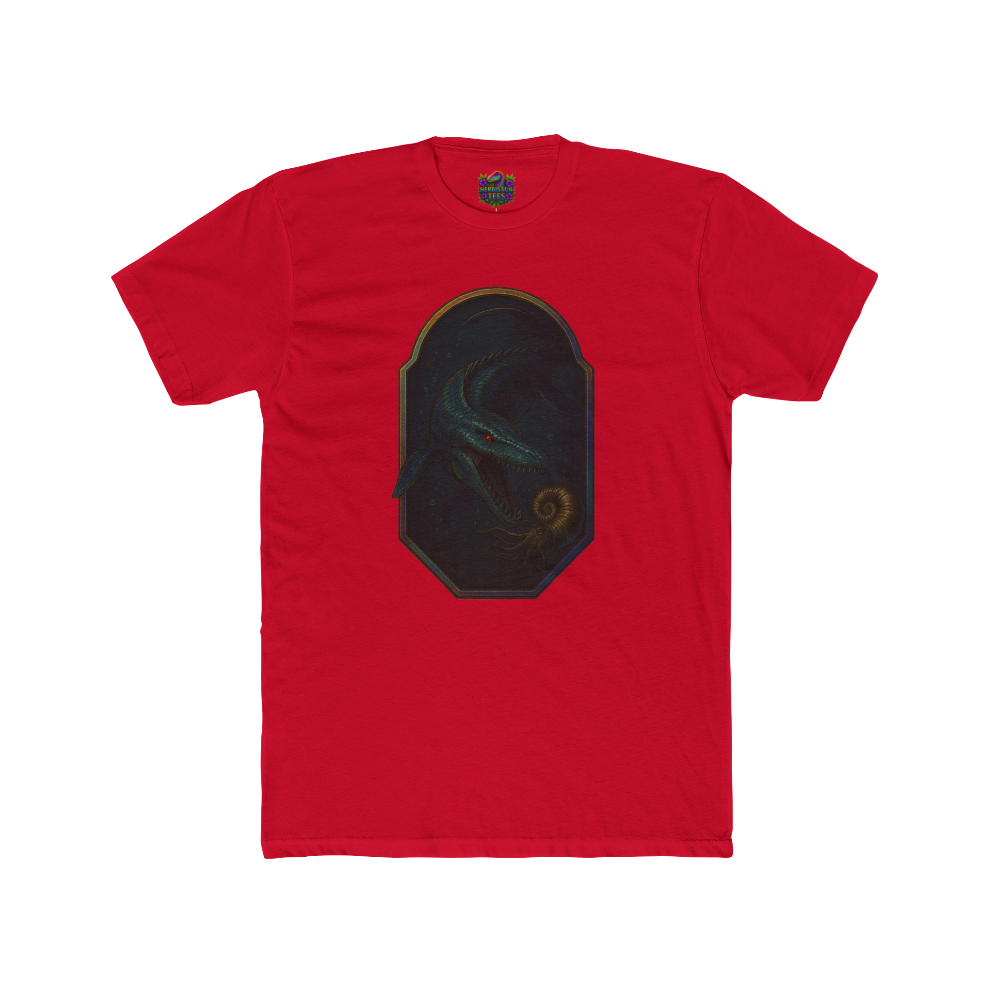 Mosasaurus & Ammonite Tee | Next Level 3600 Unisex Cotton Tee