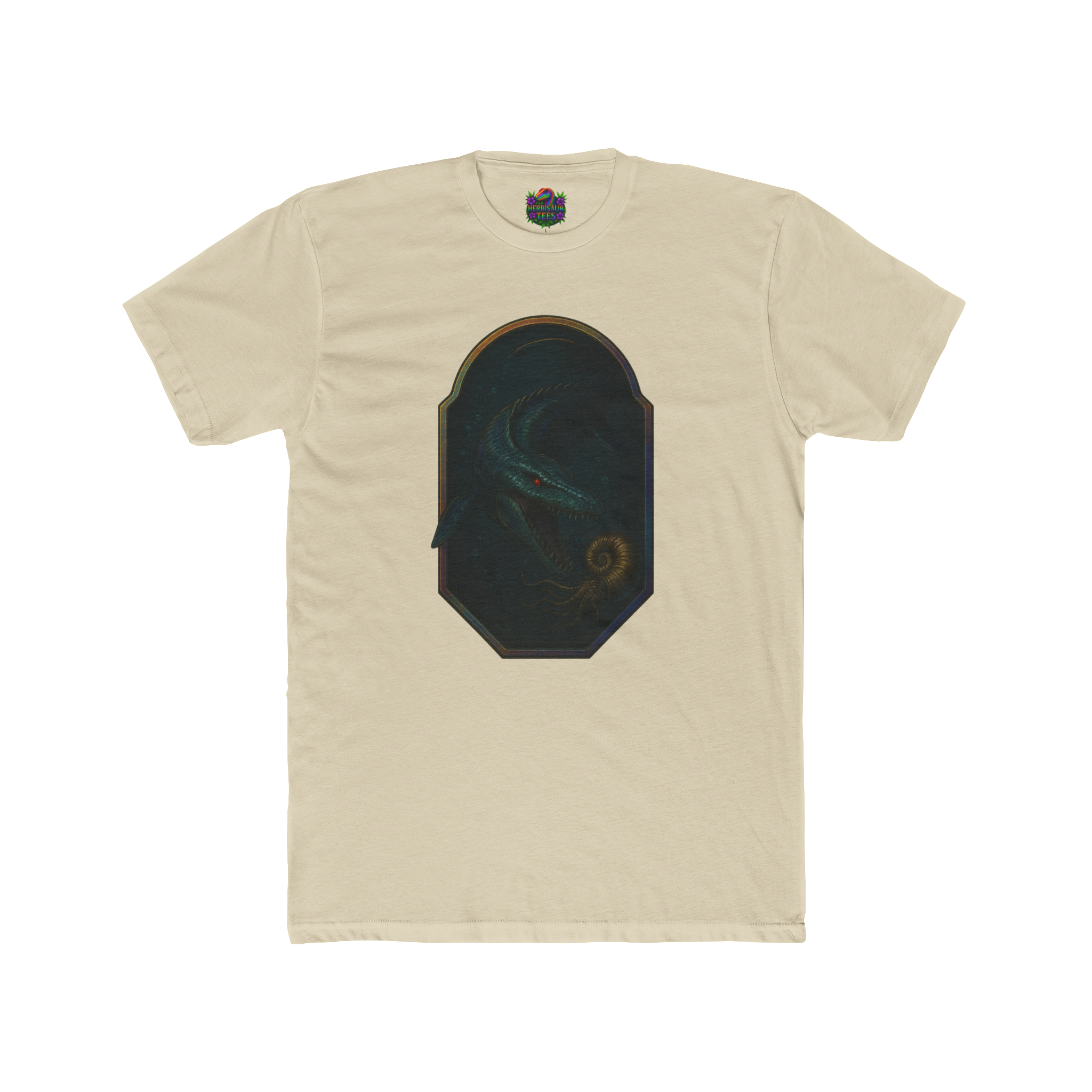 Mosasaurus & Ammonite Tee | Next Level 3600 Unisex Cotton Tee