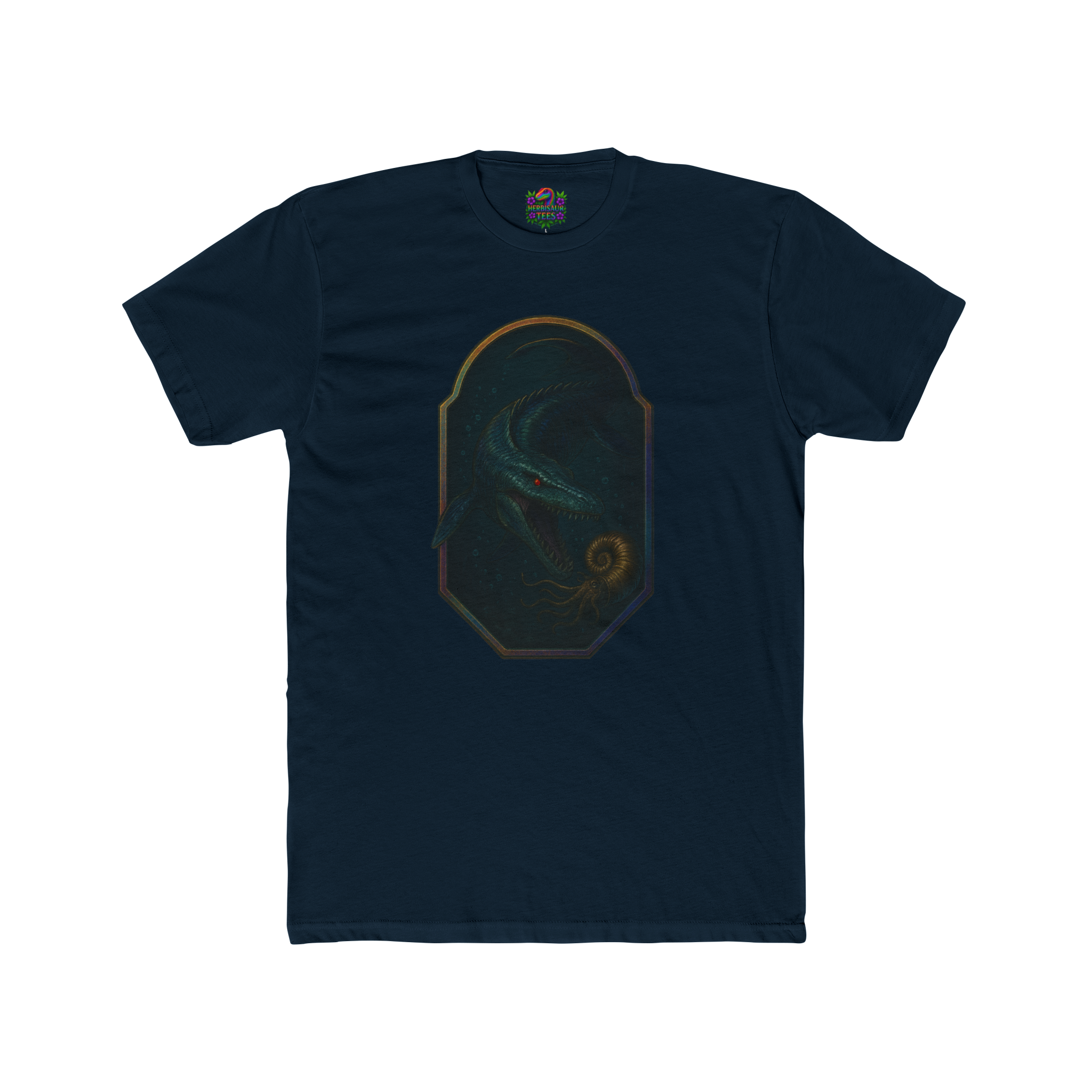 Mosasaurus & Ammonite Tee | Next Level 3600 Unisex Cotton Tee