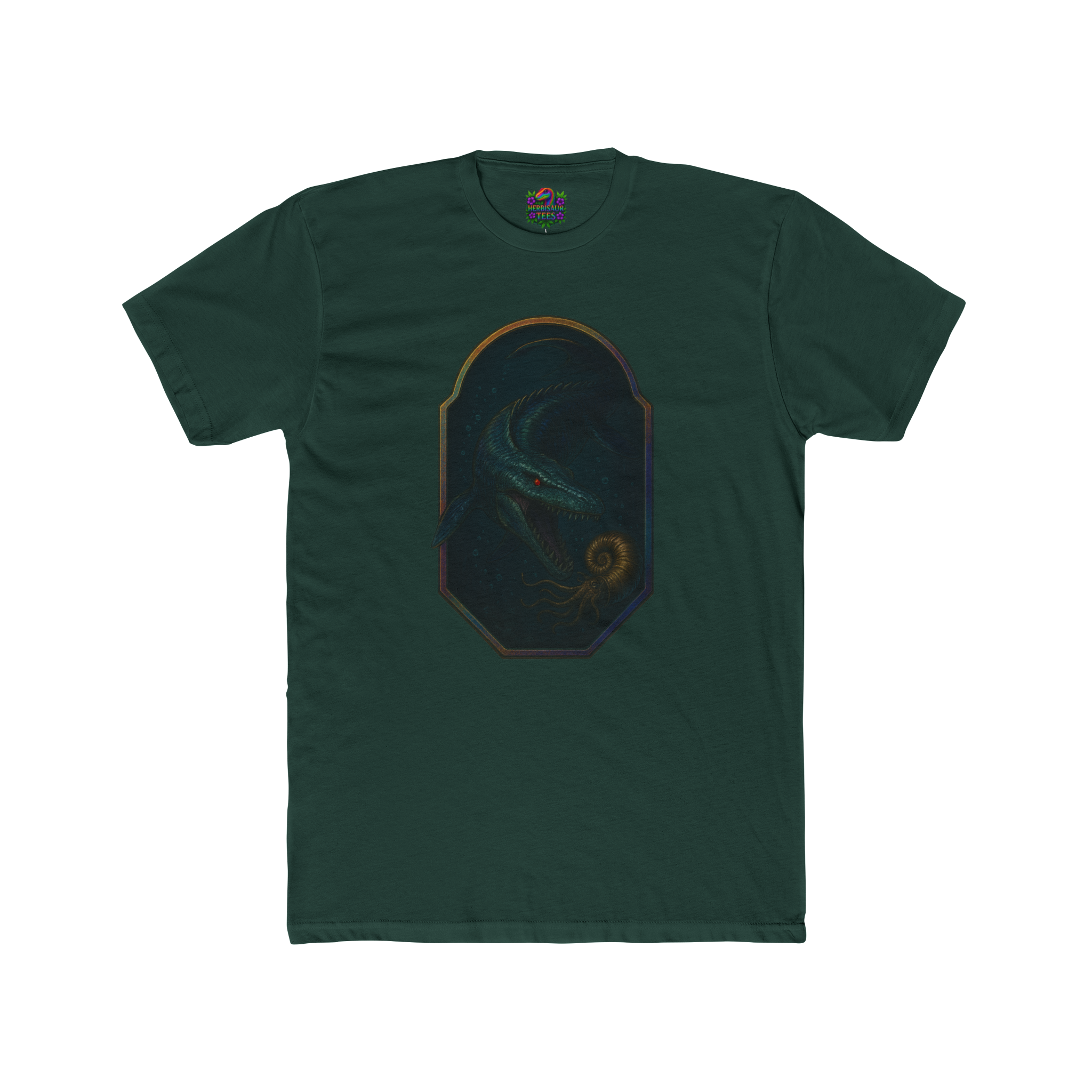 Mosasaurus & Ammonite Tee | Next Level 3600 Unisex Cotton Tee